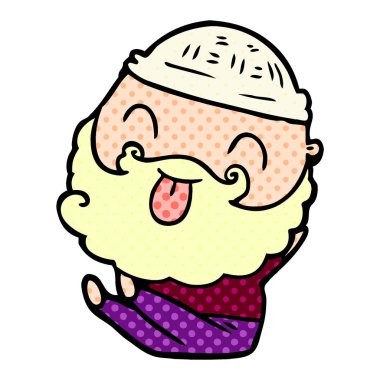 dilini sakallı adam oturuyor