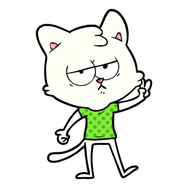 Çizgi film kedisinin vektör çizimi