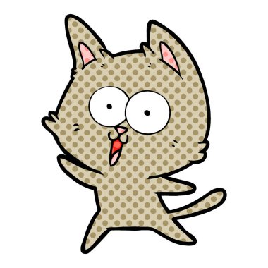 komik karikatür kedi vektör çizim