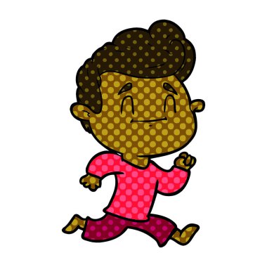 egzersiz mutlu çizgi film adam