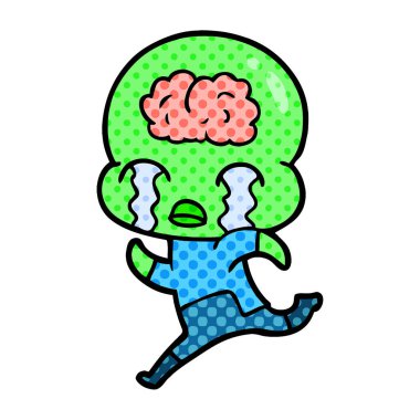 büyük beyin uzaylı ağlıyor çizgi film