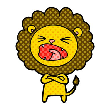 Çizgi film aslanının vektör çizimi
