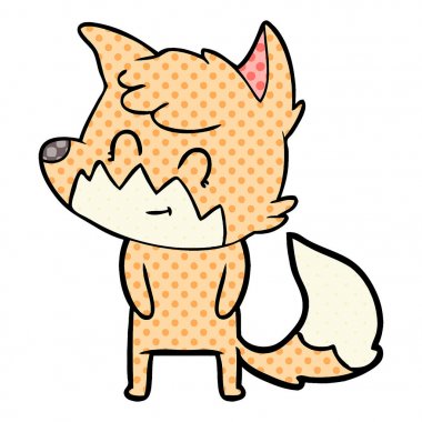 vektör çizim karikatür dostu Fox