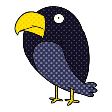 Vektör çizim karikatür karga