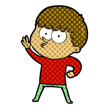 vektör çizim karikatür meraklı çocuk