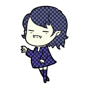 çizgi film ölümsüz vampir kız uzanarak