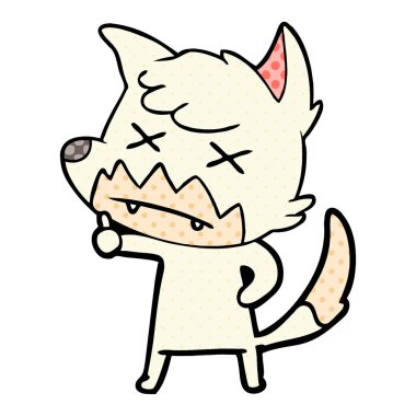 Çizgi film tilkisinin vektör çizimi