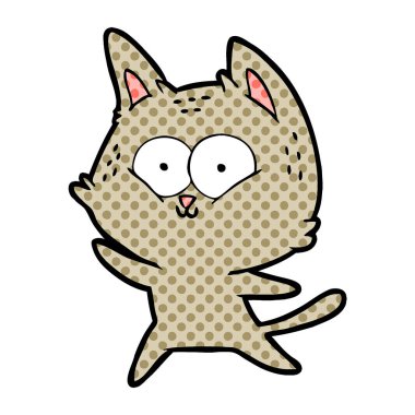 Çizgi film kedisinin vektör çizimi