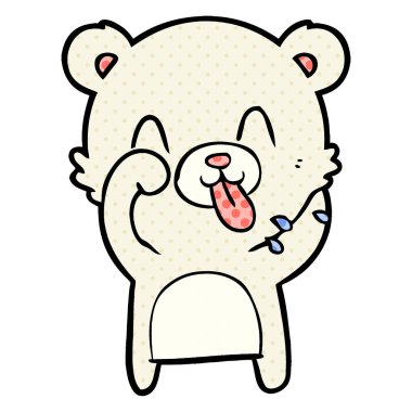 dilini kaba karikatür kutup ayısı