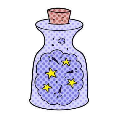 çizgi film sihirli iksir vektör çizim