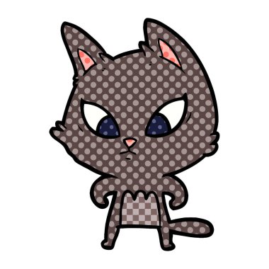 Çizgi film kedisinin vektör çizimi