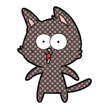 komik karikatür kedi vektör çizim