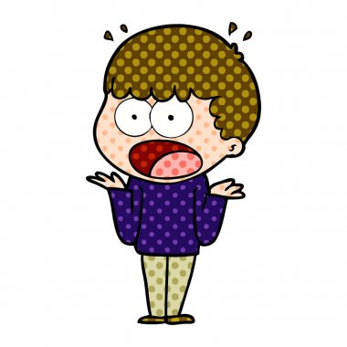 vektör çizim karikatür dostum şok