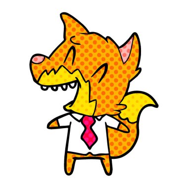 gömlek ve kravat Fox gülüyor