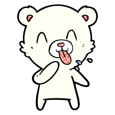 dilini kaba karikatür kutup ayısı