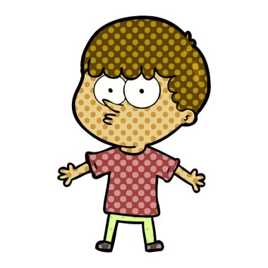 vektör çizim karikatür meraklı çocuk