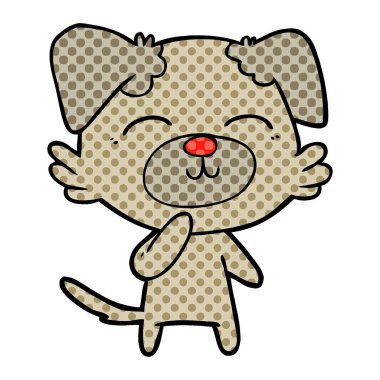 vektör çizim karikatür köpek düşünme