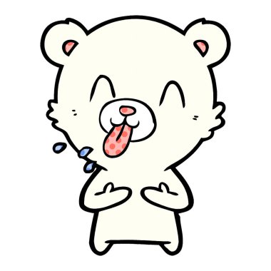 dilini kaba karikatür kutup ayısı