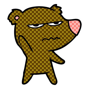 kızgın ayı karikatür vektör çizim