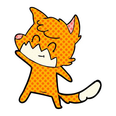vektör çizim karikatür dostu Fox