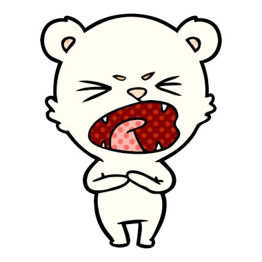 Kızgın çizgi film kutup ayısı