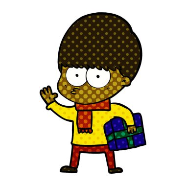 gergin çizgi film çocuk vektör çizim