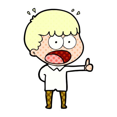 vektör çizim karikatür dostum şok