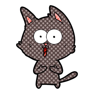 komik karikatür kedi vektör çizim