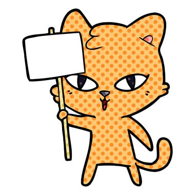 Çizgi film kedisinin vektör çizimi