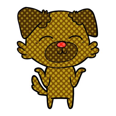 Çizgi film köpeğinin vektör çizimi