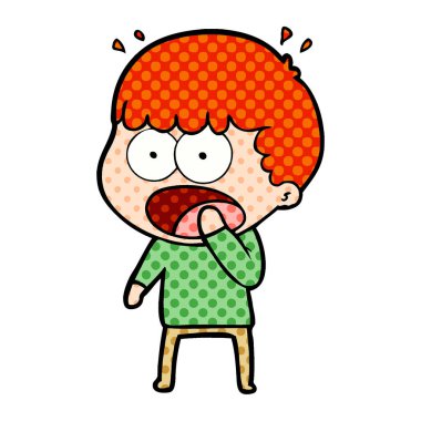 vektör çizim karikatür dostum şok