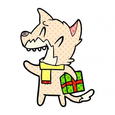 gülen Noel tilki çizgi film