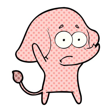 vektör çizim karikatür emin fil