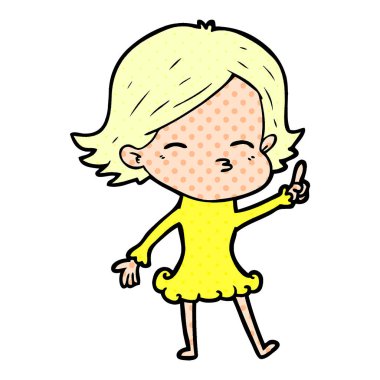 Çizgi film kadını.