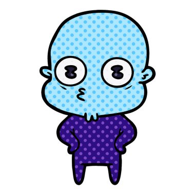 çizgi film garip kel uzay adamı