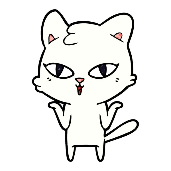 Vector Ilustración Dibujos Animados Gato — Vector de stock