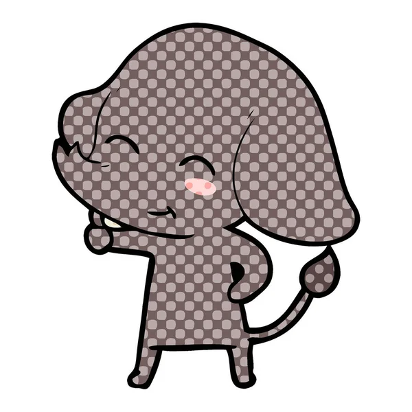 Ilustración Vectorial Elefante Dibujos Animados Lindo — Archivo Imágenes Vectoriales