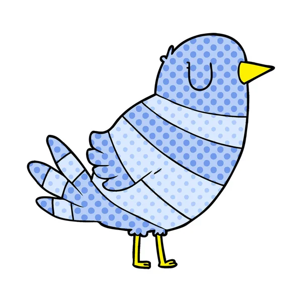 Vector Illustratie Van Cartoon Vogel — Stockvector