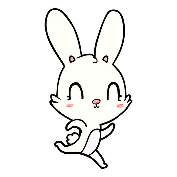 Illustration Vectorielle Lapin Dessin Animé Mignon — Image vectorielle