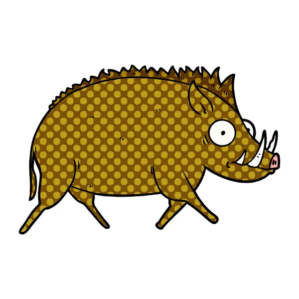 Векторная Иллюстрация Мультяшной Свиньи — стоковый вектор