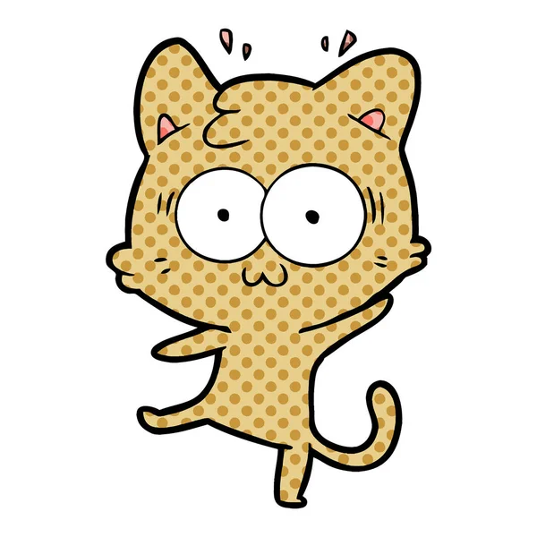 Vector Ilustración Dibujos Animados Gato — Archivo Imágenes Vectoriales