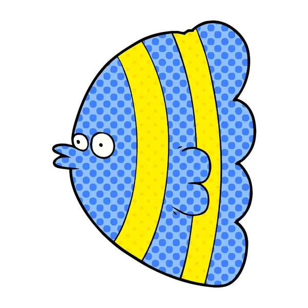 Vector Ilustración Dibujos Animados Peces Exóticos — Vector de stock