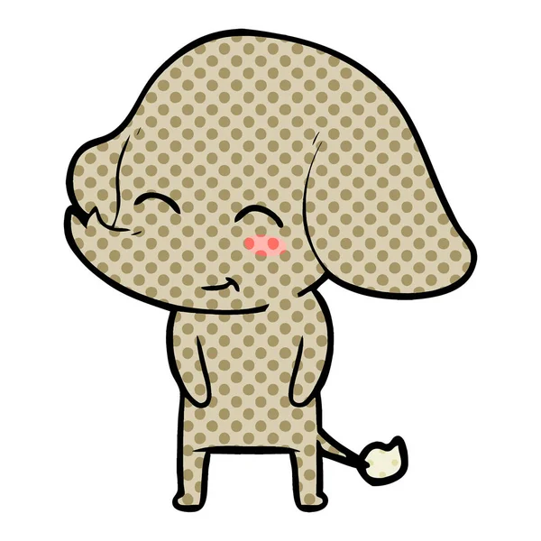 Ilustración Vectorial Elefante Dibujos Animados Lindo — Archivo Imágenes Vectoriales