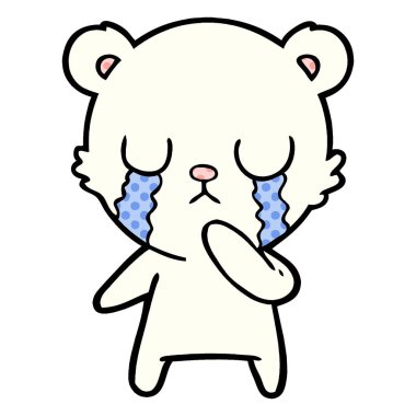 Kutup ayısı karikatür ağlıyor