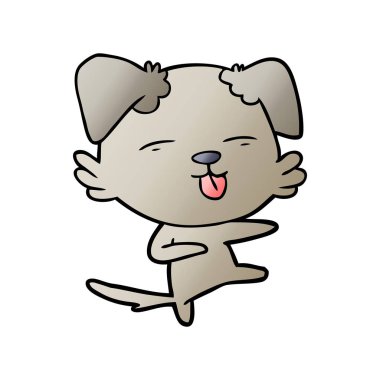 Çizgi film köpeğinin vektör çizimi