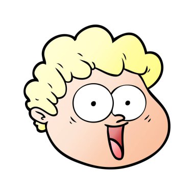 vektör çizim karikatür erkek yüz