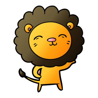 Çizgi film aslanının vektör çizimi