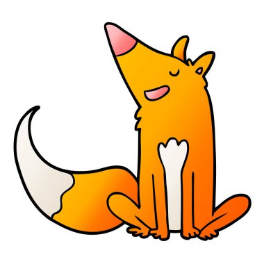 Çizgi film tilkisinin vektör çizimi