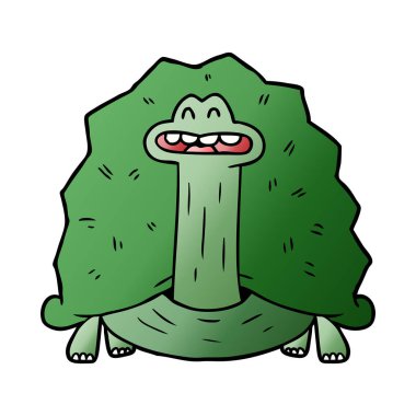 komik karikatür kaplumbağa vektör çizim