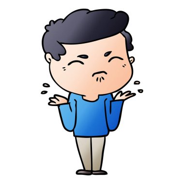 vektör çizim karikatür dostum rahatsız